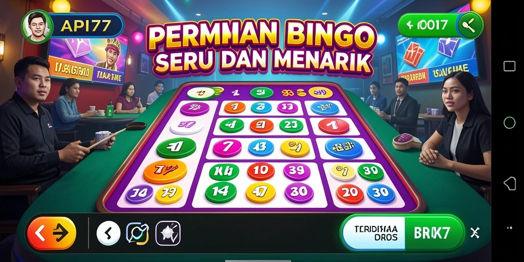Tampilan gameplay Bingo yang seru dan interaktif di API77.