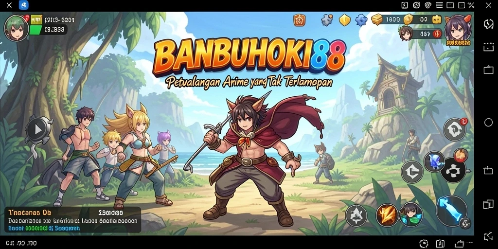 Screenshot BANBUHOKI88 menampilkan karakter Anime dalam pertarungan yang menegangkan.