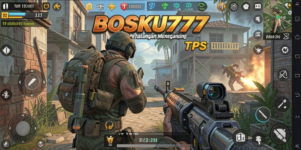 Tampilan gameplay BOSKU777 yang mendebarkan dengan aksi tembak-menembak intens.