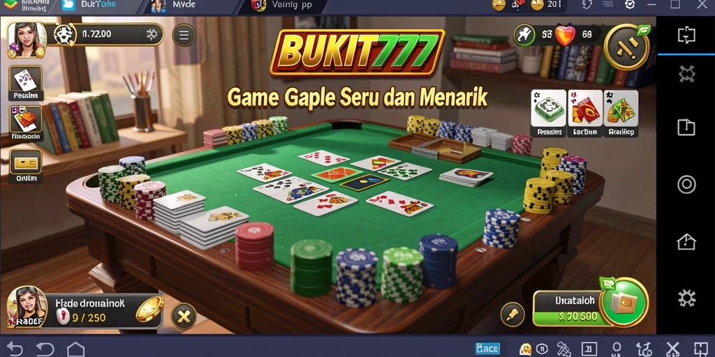 Screenshot gameplay BUKIT777 menampilkan momen seru saat bermain Gaple.