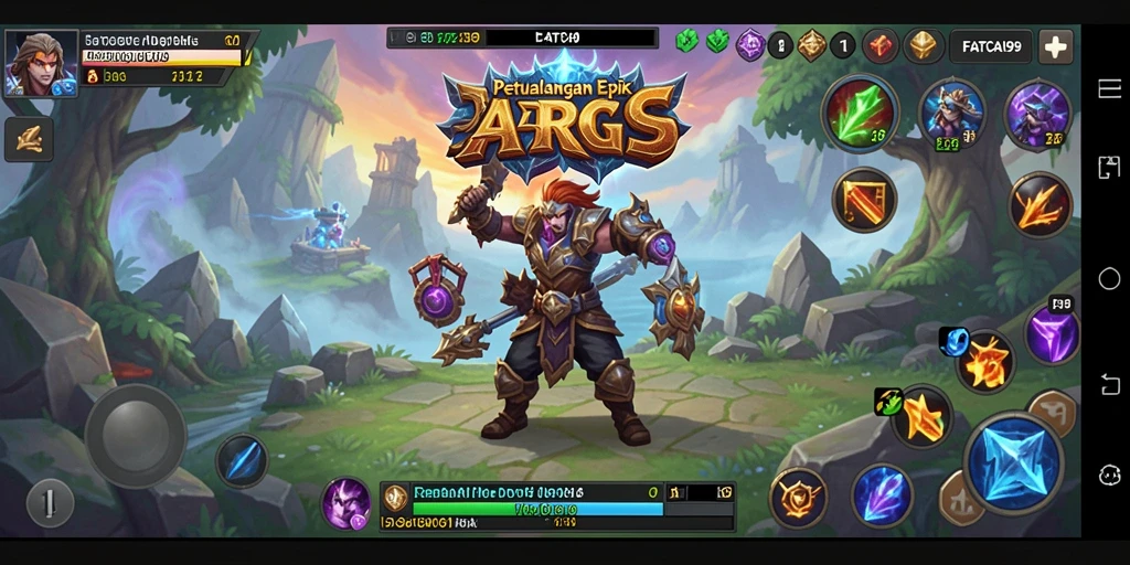 Tangkapan layar menampilkan aksi seru pertempuran ARPG di FATCAI99.