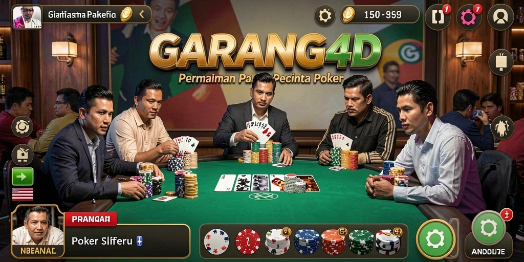 Screenshot GARANG4D menunjukkan tampilan seru permainan Poker.