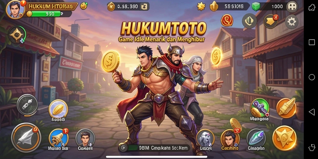 Tampilan gameplay HUKUMTOTO yang menarik dalam genre Idle.
