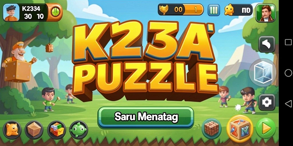 Tangkapan layar gameplay K234 yang menampilkan teka-teki menarik.