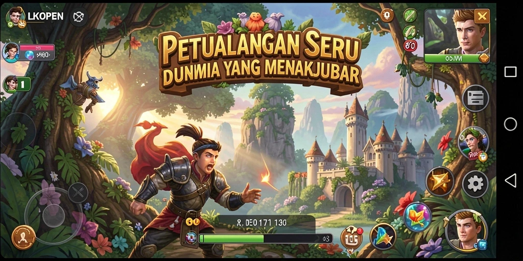 Screenshot gameplay LKOPEN menampilkan aksi petualangan yang menegangkan dan menawan.