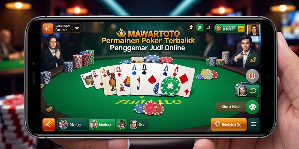 Tampilan gameplay poker seru di MAWARTOTO yang menantang.