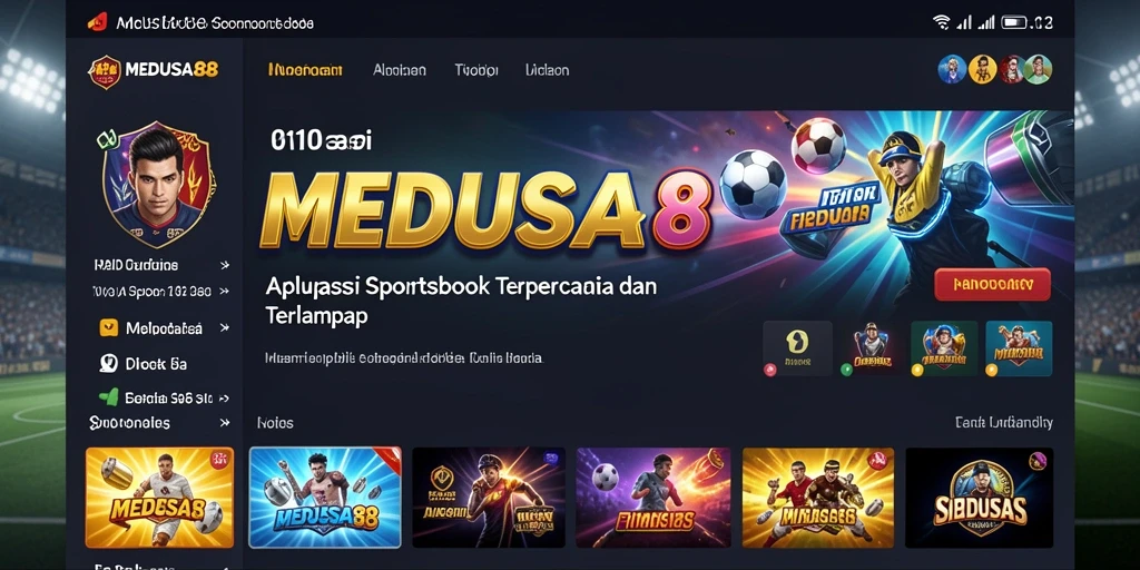 Tampilan antarmuka aplikasi MEDUSA88 yang menarik dan interaktif.