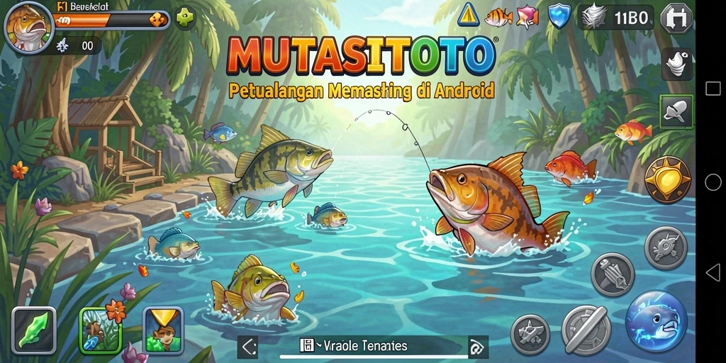 Screenshot gameplay MUTASITOTO dengan aksi memancing yang seru dan grafis yang menakjubkan.