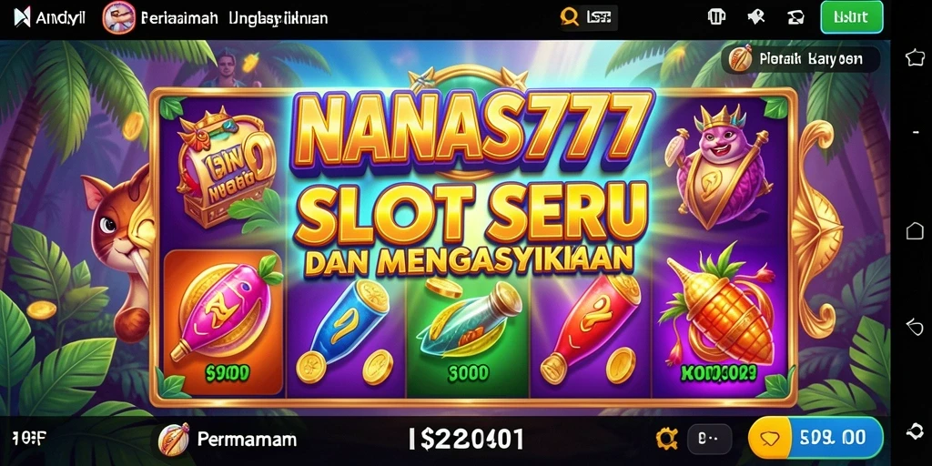 Tampilan menawan dari gameplay slot di NANAS777.