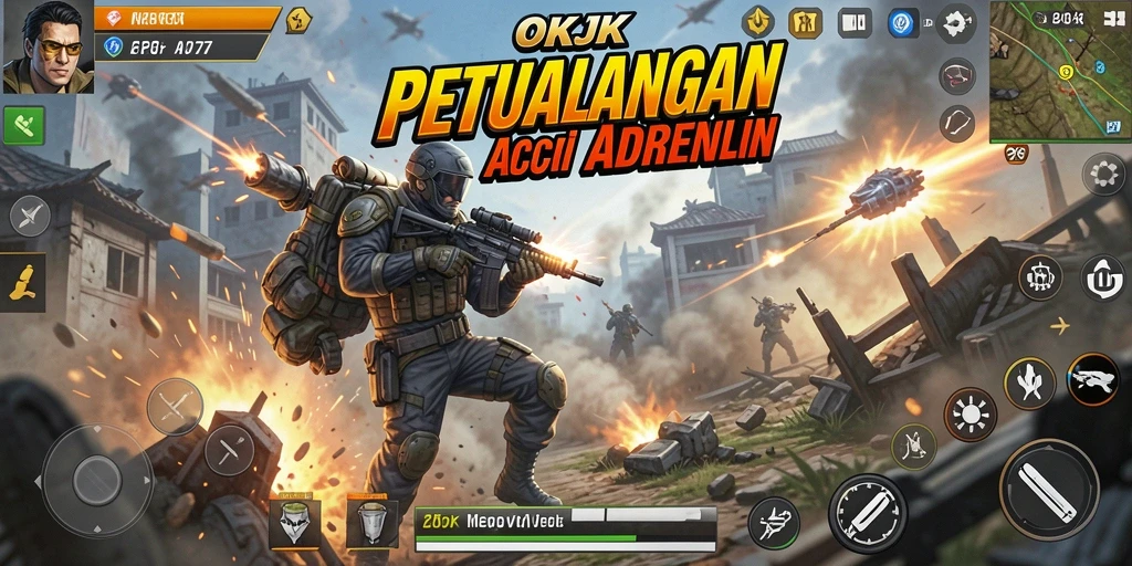 Gameplay intens di OKJK dengan misi aksi yang memikat.