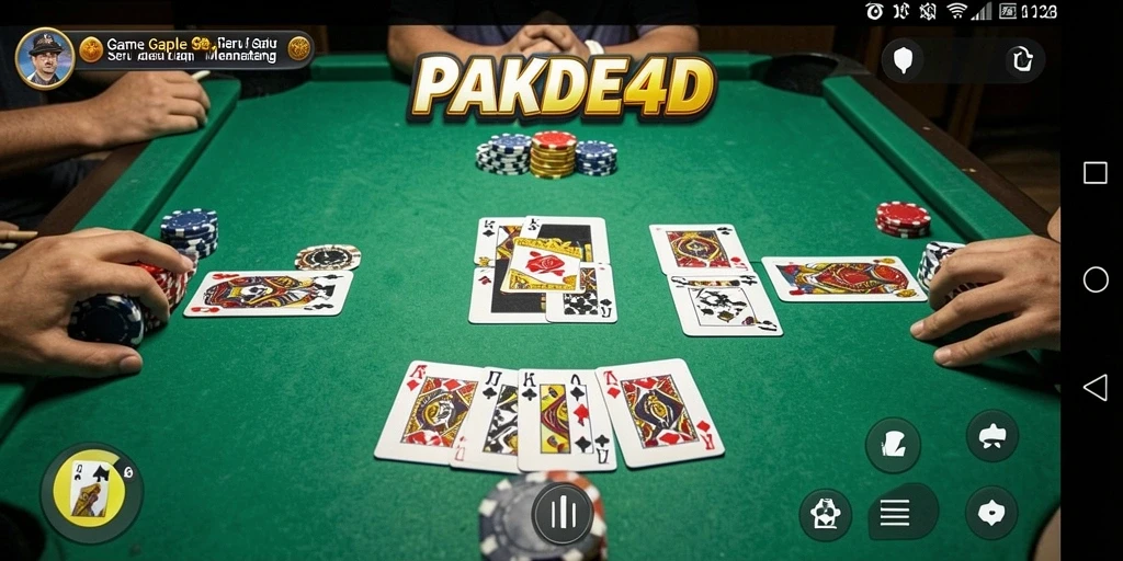 Screenshot gameplay Gaple yang seru dan interaktif di PAKDE4D.