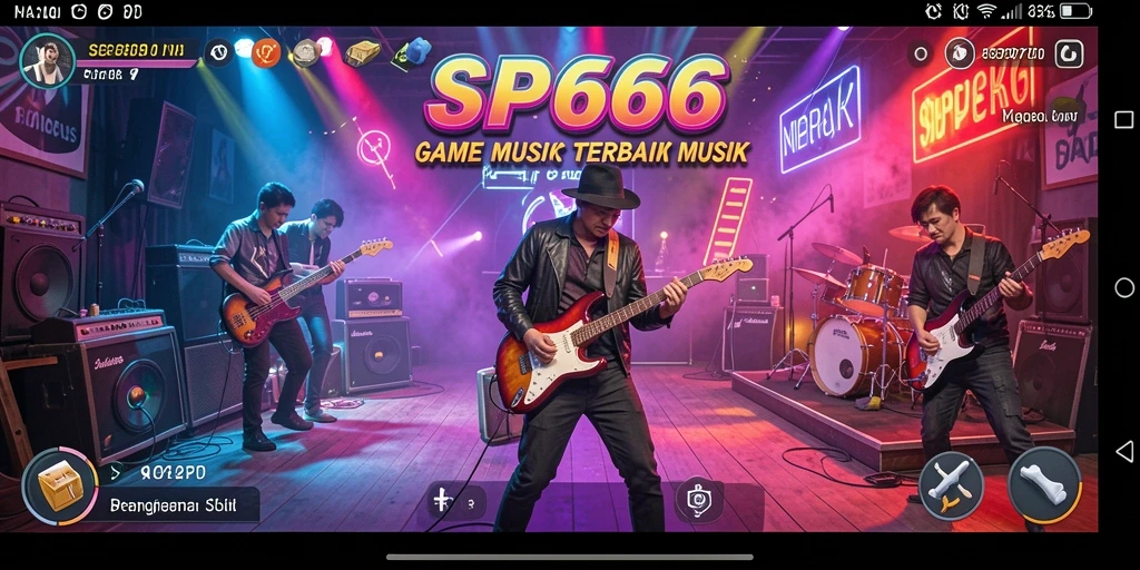 Screenshot gameplay SP666 menampilkan keseruan dalam memainkan musik.