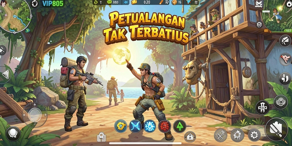 Tampilan menakjubkan dari gameplay Open World di VIP805.